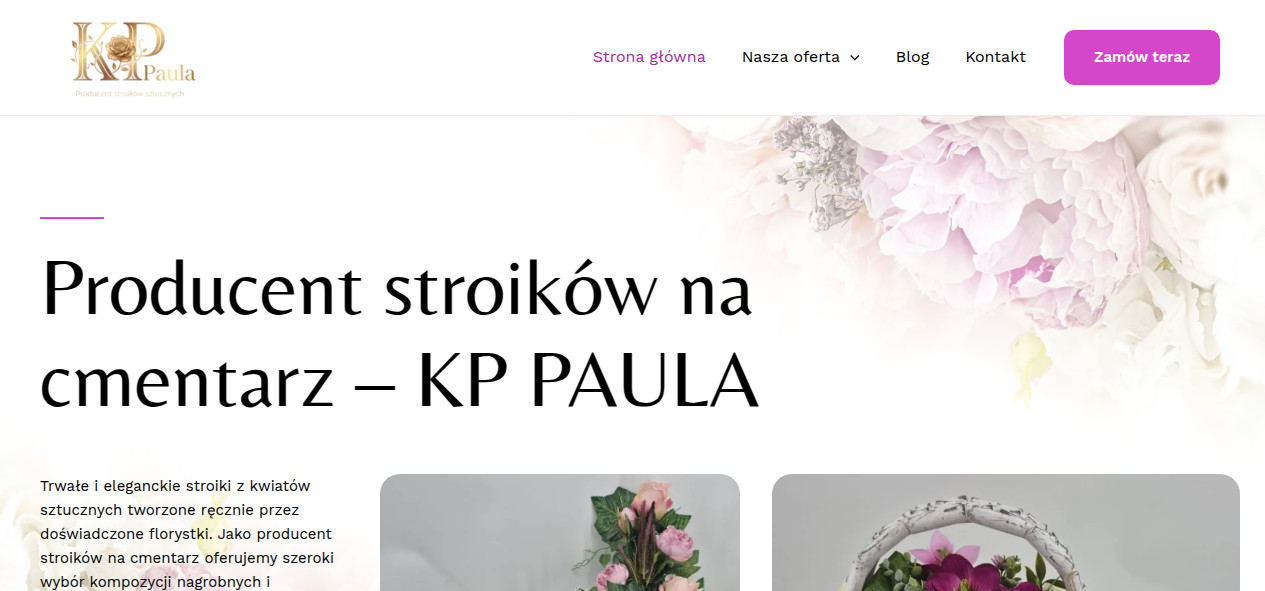 Hurtownia stroików i wiązanek na pomniki z kwiatów sztucznych | sprzedaż hurtowa | KP-PAULA